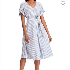 Button-up short sleeve midi sun dress